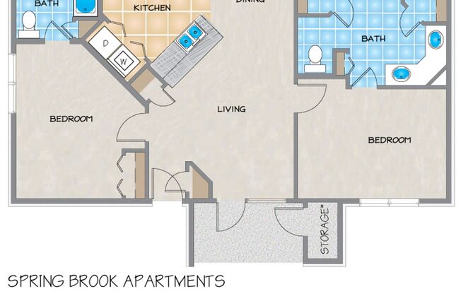 2 beds, 2 baths, 1,012 sqft, $1,225, Unit 1526