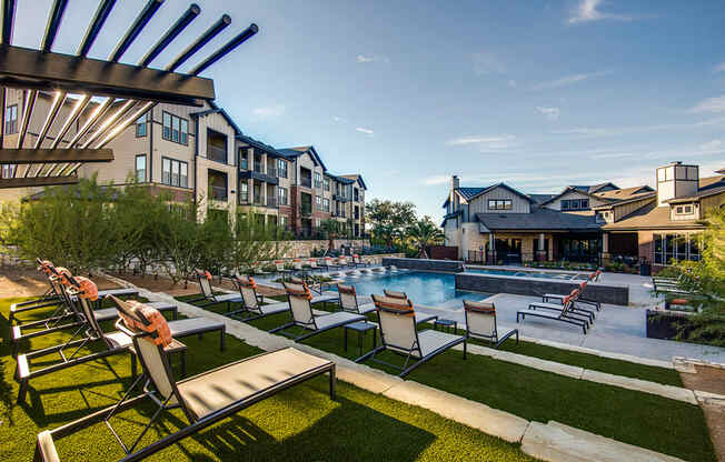 Poolside Sundeck With Relaxing Chairs at Fifty02 Westover Hills, San Antonio, 78251