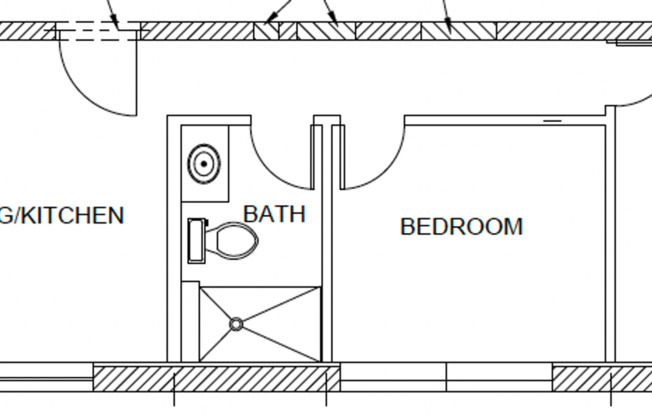 2 beds, 1 bath, 560 sqft, $1,650, Unit The Downton Abbey