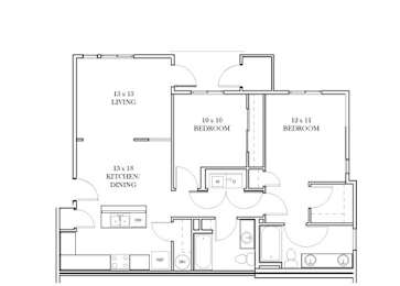 2 beds, 2 baths, 1,106 sqft, $3,001