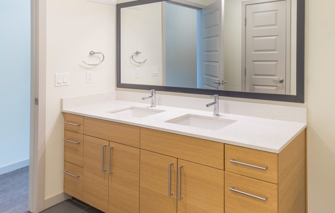 Check out our double-vanity bathrooms.