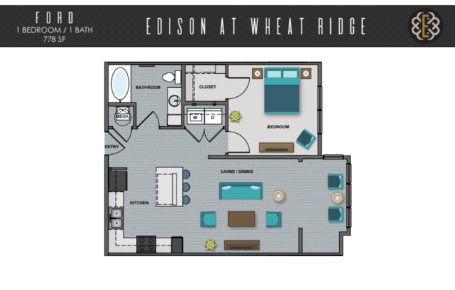 1 bed, 1 bath, 778 sqft, $1,794, Unit 439