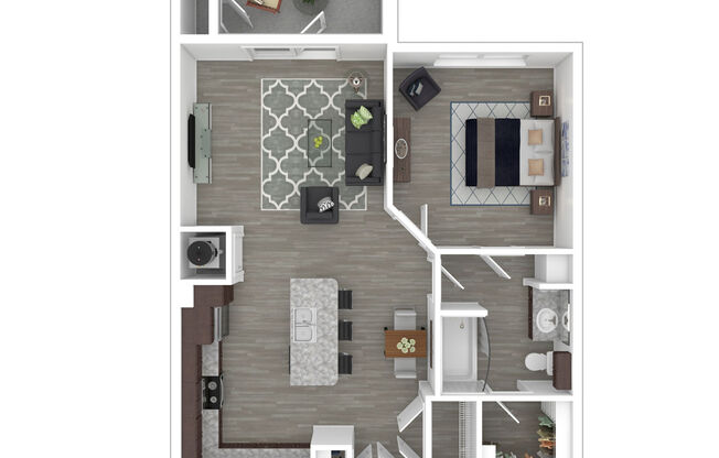 1 bed, 1 bath, 804 sqft, $1,277