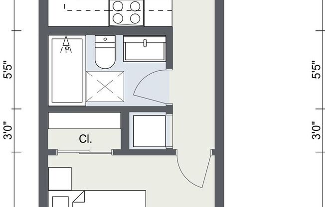 1 bed, 1 bath, 450 sqft, $2,095, Unit 4745-2