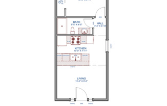 1 bed, 1 bath, 462 sqft, $1,395, Unit Sparrows Unit 8