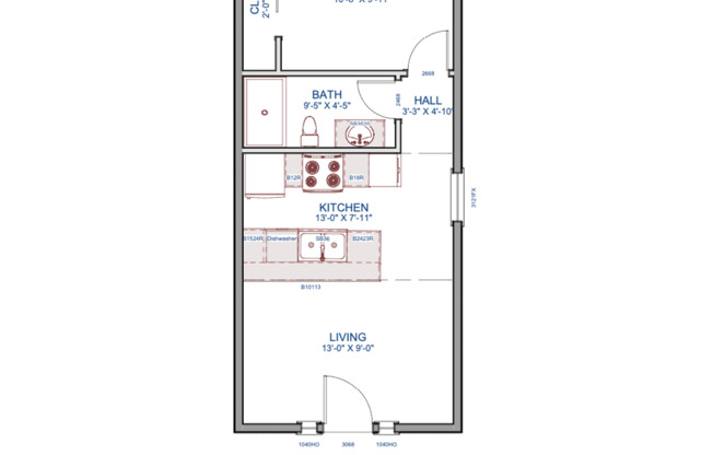 1 bed, 1 bath, 462 sqft, $1,395