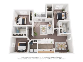 3 beds, 2 baths, 1,233 sqft, $1,629