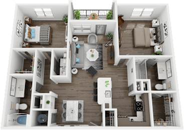 2 beds, 2 baths, 1,112 sqft, $1,852