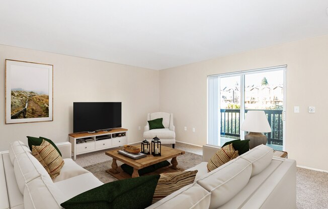 Greenbrier at Tanasbourne Apartments Beaverton - Virtually Staged Living Room