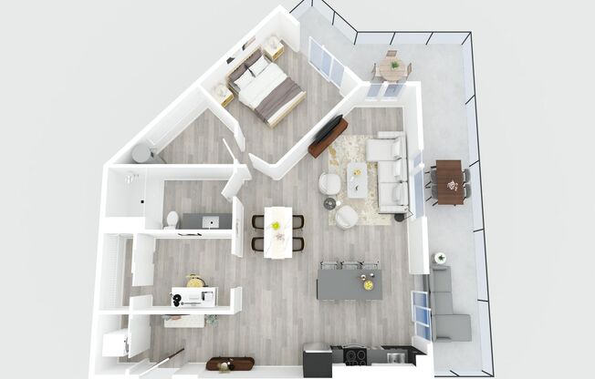 1 bed, 1 bath, 962 sqft, $2,850, Unit 622