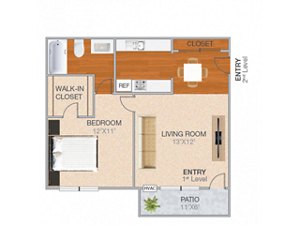 1 bed, 1 bath, 538 sqft, $2,771