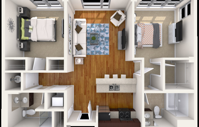 2 beds, 2 baths, 904 sqft, $1,944