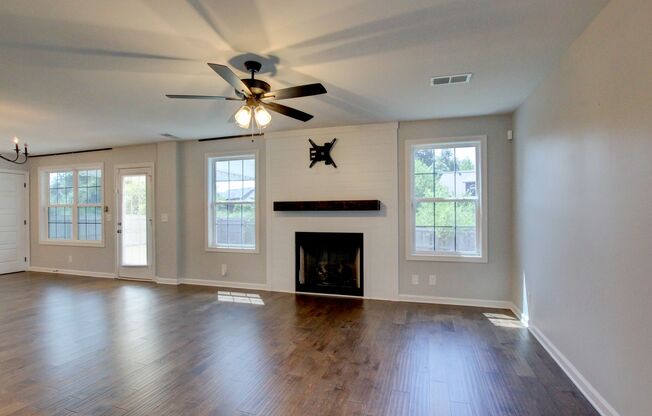 Modern Beauty With Shiplap, Iron Fixtures. Open Concept and White Cabinetry