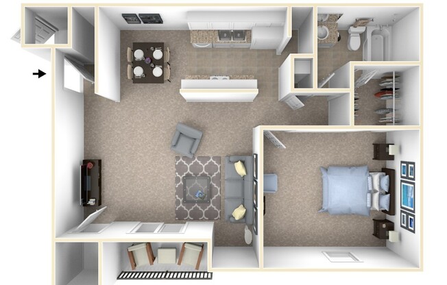 1 bed, 1 bath, 780 sqft, $918, Unit 05 - 510