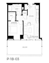 1 bed, 1 bath, 672 sqft, $2,093