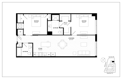 2 beds, 2 baths, 1,045 sqft, $2,569