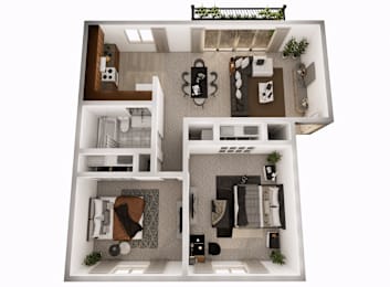 1 bed, 1 bath, 650 sqft, $869