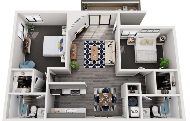 2 beds, 2 baths, 994 sqft, $1,403