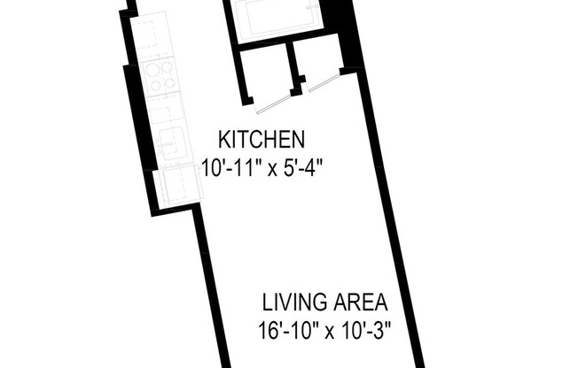 Studio, 1 bath, 600 sqft, $2,971, Unit 437