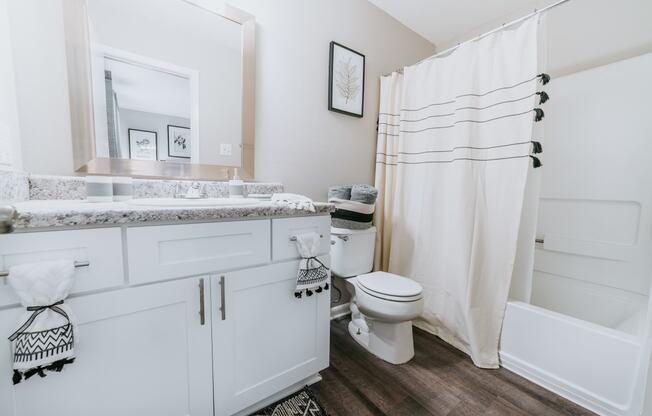 Renovated bathrooms at Midtown Oaks Townhomes in Mobile, AL