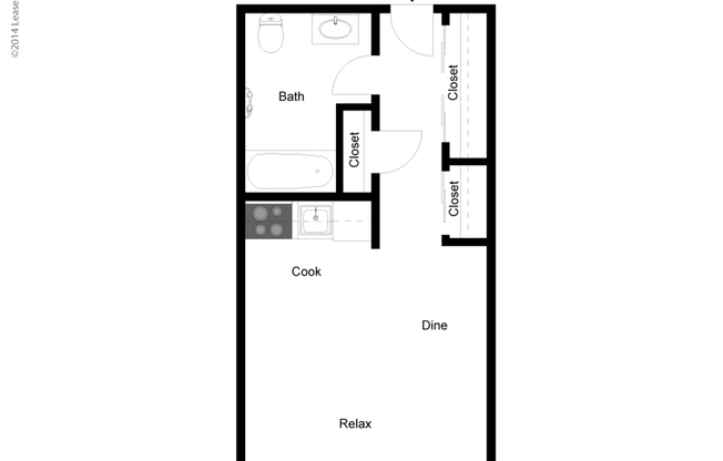 Studio, 1 bath, 575 sqft, $2,155