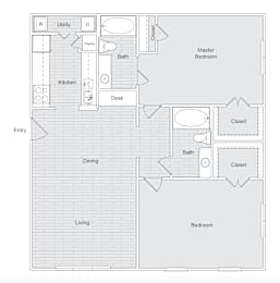 2 beds, 2 baths, 1,108 sqft, $1,945