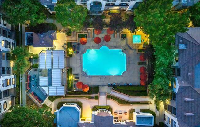 Aerial View of Swimming Pool