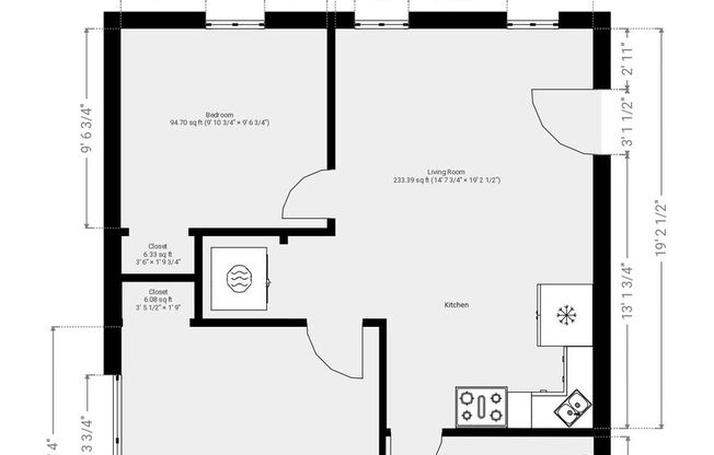 2 beds, 1 bath, 700 sqft, $1,495, Unit 101