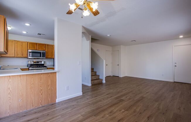 Lovely 4 bedroom 2.5 bath townhome in North Las Vegas gated community with a pool!