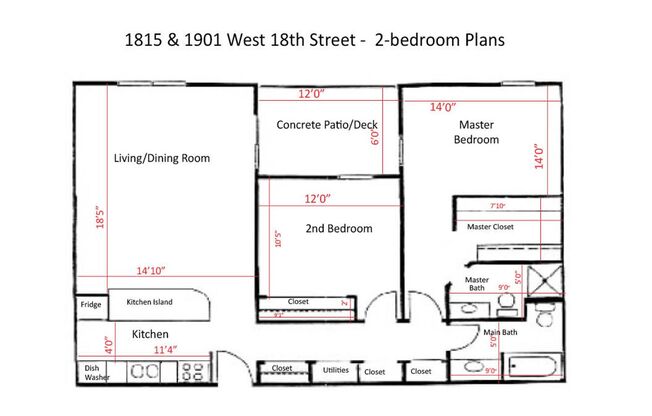 2 beds, 2 baths, 1,100 sqft, $1,080, Unit 1815 C4