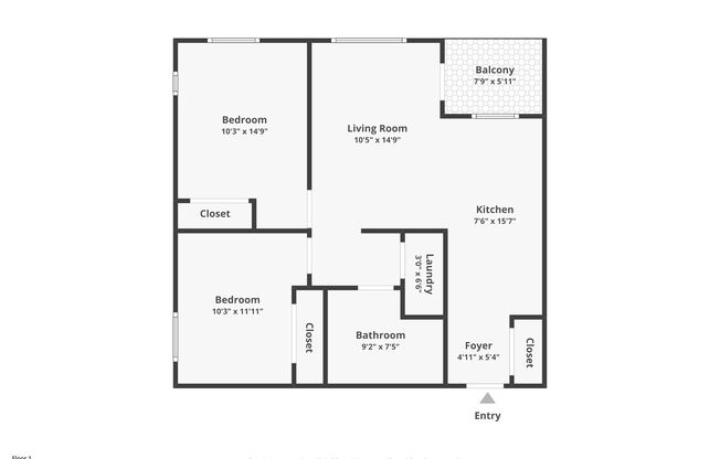 2 beds, 1 bath, 757 sqft, $1,695, Unit 201