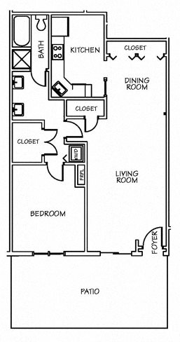 1 bed, 1 bath, 803 sqft, $1,385