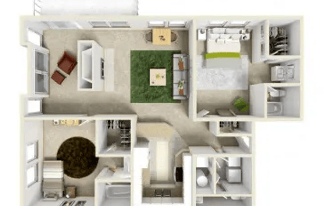 2 beds, 2.5 baths, 1,222 sqft, $1,550
