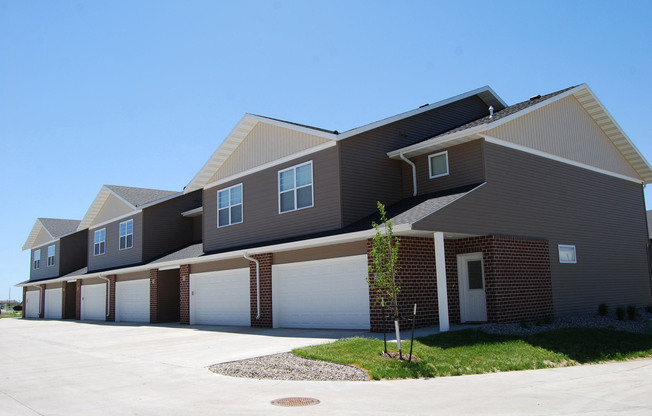 exterior of townhomes, row homes