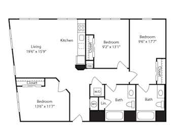 3 beds, 2 baths, 1,215 sqft, $6,297