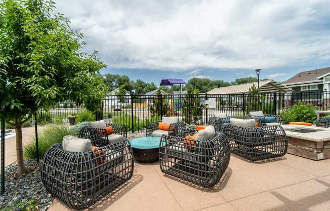Entertain guests at our lounging area at Avilla Eastlake in Thornton, CO.