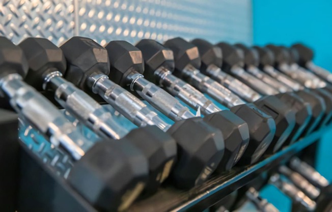 24 Hr Fitness Center with Free Weights