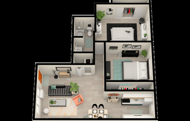 2 beds, 1 bath, 770 sqft, $1,725, Unit 505