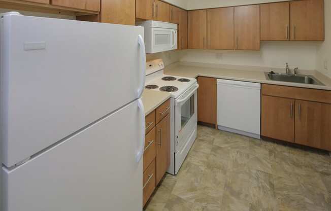 Kitchen at Oxford Apartments
