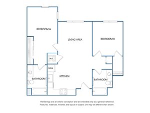 2 beds, 2 baths, 933 sqft, $2,798
