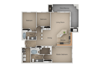 3 beds, 2 baths, 1,311 sqft, $2,319