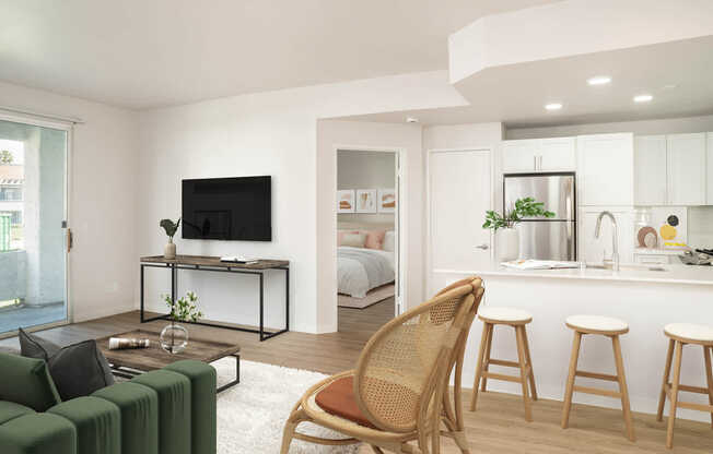 Living Room with Hard Surface Flooring