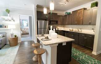 The Crest at Laurel Canyon 2 Bedroom Model Apartment Home Kitchen located in Canton,GA