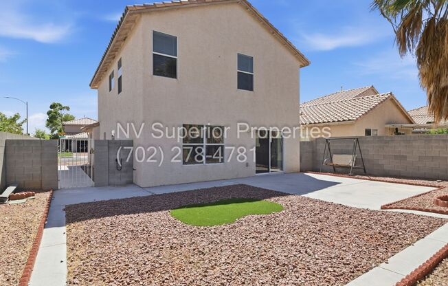SE!! Corner Lot!! 3 Bed 2.5 Baths!! 2 story! Low Maintenance Desert Landscape front & Back!! Back with Patio.