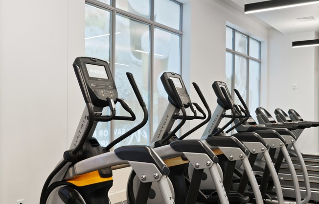 HIIT inspired fitness center with cardio and bike stations