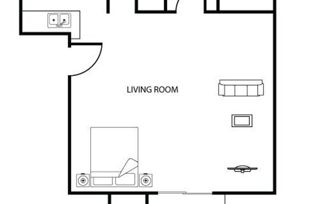 Studio, 1 bath, 390 sqft, $1,179