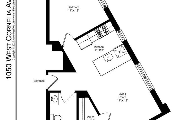 1 bed, 1 bath, 492 sqft, $2,595, Unit 1050-302