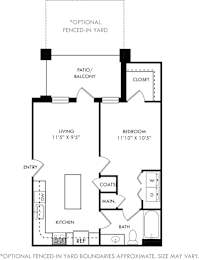 1 bed, 1 bath, 644 sqft, $1,349