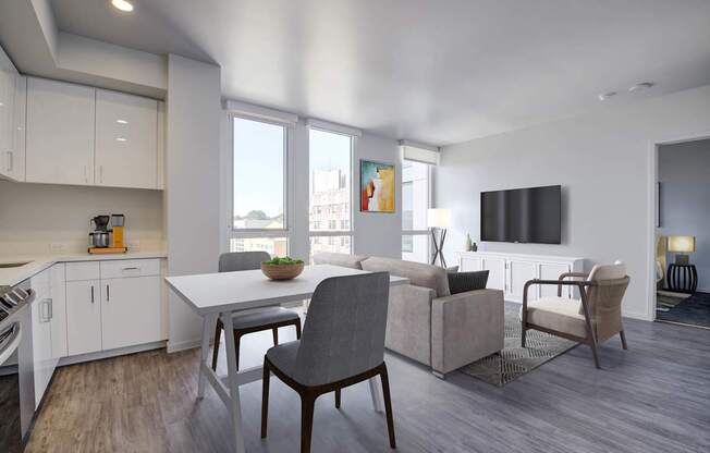 Spacious living spaces at Vance in San Francisco, CA.
