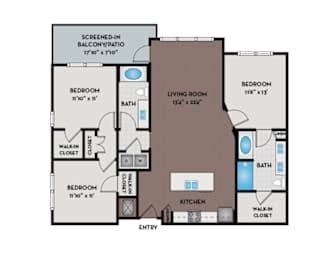 3 beds, 2 baths, 1,330 sqft, $2,540